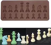 International Chess Shape Silicone Mold | Chocolate Candy Fondant Mould Cake Decor,Trays Baking Tool for Crafts Jelly Soap Candles Chocolate Decorating