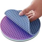Tongke 4 Pcs Trivet Mat Multipurpose Silicone Pot Holders, Hot Pads Silicone Heat Resistant Coasters, Cup Insulation Mat, Insulation Pad Potholders (17.5CM)