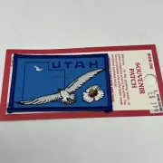 Vintage Utah State Bird Flower Patch Embroidery Souvenir