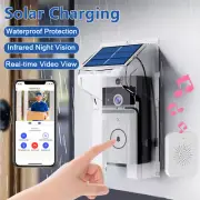 Wireless Video Doorbell Waterproof Camera Intercom Solar Charging Rain Cover