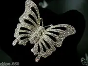 SIGNED SWAROVSKI CRYSTAL PAVE' BUTTERFLY PIN ~ BROOCH NEW WITH TAGS