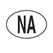 NA Netherlands Antilles Country Code Oval Sticker