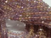 13 inch strand of natural Ametrine Rondelle Faceted 4-4.5mm beads.