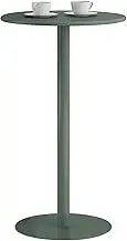Round Bar Table 19.7"/ 24.4"/ 28.3" Height Kitchen Table Metal Patio Dining Table, Modern Freestanding Breakfast Desk, High Top Table for Living Room Bistro Cocktail(48x72cm)