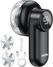 Rechargeable Fabric Shaver with Digital Display 3-Speed Lint Defuzzer for Clothe