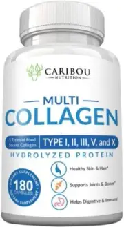 Multi Collagen Pills - 180 Collagen Pills - Type I, II, III, V & X Collagen