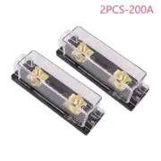 2* 200A Gold ANL Fuse Holder 2/0 or 1/0 0 Gauge AWG W/200Amp Fuse Block Fuse Box