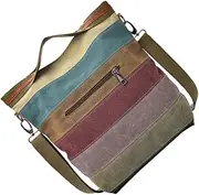 [CTIRCHIU] 1Pc Multi Layer Stripe Canvas Carry Bag Versatile Storage for Books Umbrellas and Everyday Essentials Present for