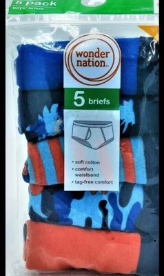 Boys' Wonder Nation Boxer Briefs Underwear 5-Pack Size S (6-7) NEW