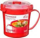 Sistema 1107 Microwave Soup Mug 656 ml BPA-Free RedClear