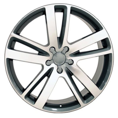 Wheel 2007-2015 Audi Q7 20 Inch Aluminum Rim 5 Lug 130mm Gunmetal Machined (for: Audi)