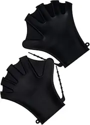 Yardwe Silicone Swimming Paddles Comfortable Diving Training Gloves Adjustable Pool Gloves Women's Swim Paddles