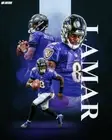 525830 LAMAR JACKSON Football Touchdown 4 16x12 WALL PRINT POSTER