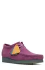 Clarks Wallabee Moc Toe Derby In Purple/Green Men's Boots