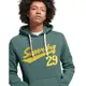 SUPERDRY 男裝 長袖帽T 連帽套頭衫 Athletic City Script 綠