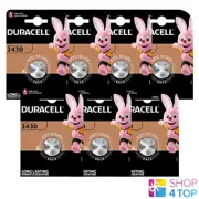 7 DURACELL CR2430 LITHIUM BATTERIES 3V COIN CELL DL2430 ECR2430 EXP 2033 NEW