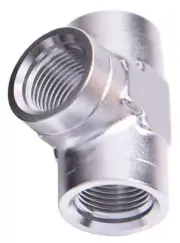 Aeroflow AF917-02S Female Pipe Tee 1/8" NPT Silver Female 1/8" NPT AF917-02S