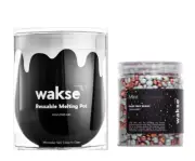 Wakse Hard Wax Reusable Beans Face/Body Wax Kit Melting Pot Mint Chocolate 4.8oz