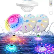 Luces flotantes para piscina, luces recargables para piscina con control remoto