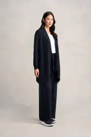 Wool Cashmere Cardigan - Ink