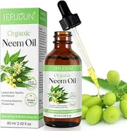 Organic Rosemary Castor Oil Neem Oil for Skin, Pure Natural Cold Pressing for Natural Hair & Scalp Treatment for All Hair Types, Women & Men, 2.02 Oz(1pcs)