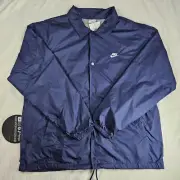 Nike Loose Fit Navy Snap Front Slick Jacket FN3316 410 Men's Size XLarge