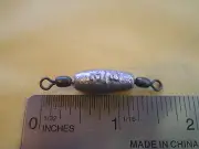 100 PCS. TROLLING SINKER W/#8 BLACK CRANE SWIVEL 3/8 OZ. GOOD QUALITY.