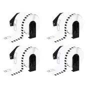 4 Roll 62mm CONTINUOUS Compatible for Brother DK2205 Labels w/4 Frame QL1050 710