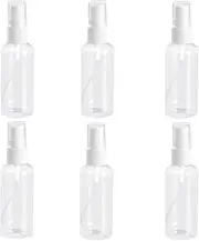 Clear Fine Mist Plastic Mini Travel Bottles Spray Bottles, 6Pcs Pump Spray Cap Reusable Empty Atomizer Spray Bottles,Empty Cosmetic Refillable Travel Containers Plastic Spray Bottles Sprayer,50ml