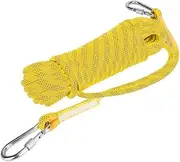 QANYEGN High Strength Safety Rope,Outdoor Rock Climbing Rope, Climbing Escape Rope, Static Climbing Rope, Fire Safety Rescue Rope for Escape Rope, Ice Climbing Equipment(20M,Yellow)