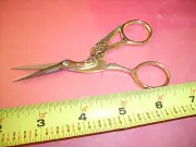 3-1/2" GOLD COLOR STORK EMBROIDERY SCISSOR THREAD CUTTER NIPPER