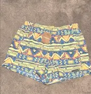 New Women’s Patagonia Baggies Shorts 5” Size Small High Hopes Geo: Green