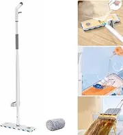 BOOMJOY Spray Self Wringing Flat Mop - Hands-Free Microfiber Floor Cleaner (Mop + 2 Pads)
