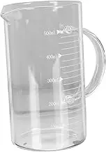 LABRIMP -Free Latte Cup Heat Resistant Glass Mug Graduations Container Juice Glass Perfect for Milk Beverages