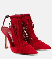 [Manolo Blahnik] Manolo Blahnik Fiki 105 suede pumps AU 8 red