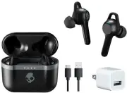 Skullcandy Indy Evo True Wireless in-Ear Headphones - with Charging Plug (Black)