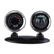 2 in 1 Guide Ball Car Compass Thermometer Car Ornaments Direction Dashboard_SL