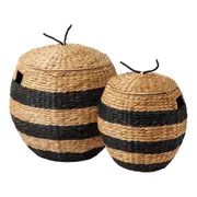 Bee Basket Storage Organiser, 2 Piece Set