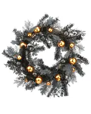 National Tree Company 24 Halloween Wreath with Ball Ornaments