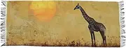[AIXIWAWA] Vintage Giraffe Women's Pashminas Scarf, Shawls Wrap Lightwight Tassel for Evening Dress Dinner Party, Multicolor