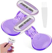 Beatifufu 2pcs Women's Mini Razor Travel Case Ergonomic Handle Safe Smooth Shaving for Ladies