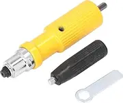 Electric Rivet Gun Adapter Machine Blind Rive Adapter Cordless Drill Metal Riveting Tool Set Kit for Electric Drill Yellow