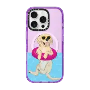 iPhone 16 Pro Impact Case MagSafe Compatible Swimming Golden Retriever