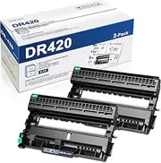 DR420 Drum Unit (2 Pack, NOT Toner) Replacement for Brother DR420 DR-420 to use with HL-2240 HL-2270DW HL-2280DW HL-2230 MFC-7360N MFC-7860DW DCP-7065DN Intellifax 2840 2940 Printer, Black