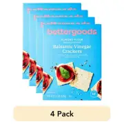 (4 pack) bettergoods Almond Flour Balsamic Vinegar Crackers, 3.5 oz