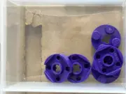 LEGO Parts - Dark Purple Plate, Round 2 x 2 with Axle Hole - No 4032 - QTY 5