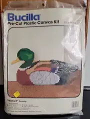 Bucilla Pre-Cut Plastic Canvas Kit Doorstop Mallard Duck New Pkg NOS Tapestry