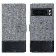 Muxma Mx102 For Google Pixel 8 Pro Case Canvas Leather Splicing Phone Wallet Cover