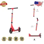 Lightweight 2-Wheel Scooter for Teens - Easy Folding & Rear Brake - Jupiter Red