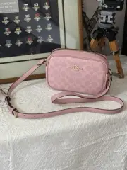 coach Mini Jamie Camera Bag In Signature Canvas pink cy752